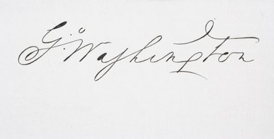 Signature of George Washington by American School